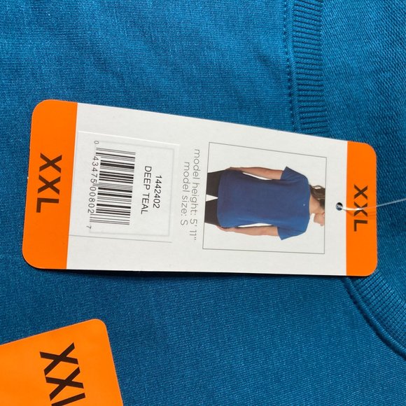 Danskin Women's Tulip Hem Tunic Top Teal Blue XXL - Picture 8 of 12